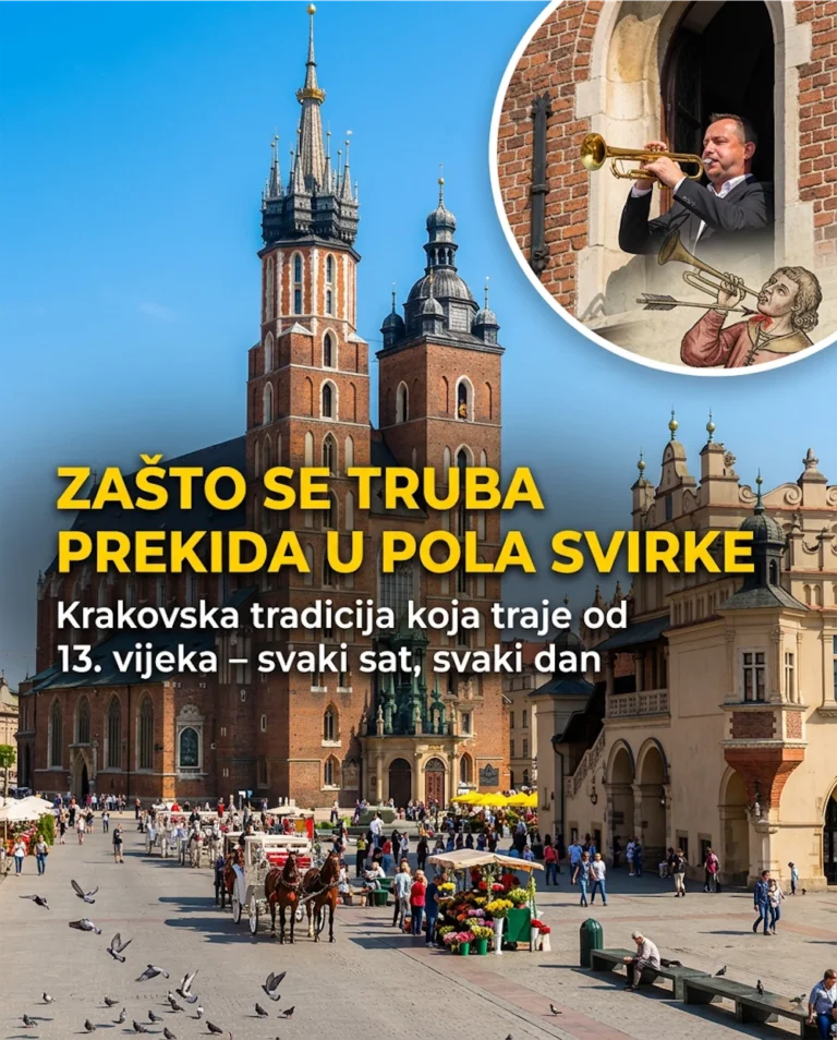 Zanimljivosti o Krakowu: Zašto se truba sa tornja bazilike prekida u pola svirke svakog sata