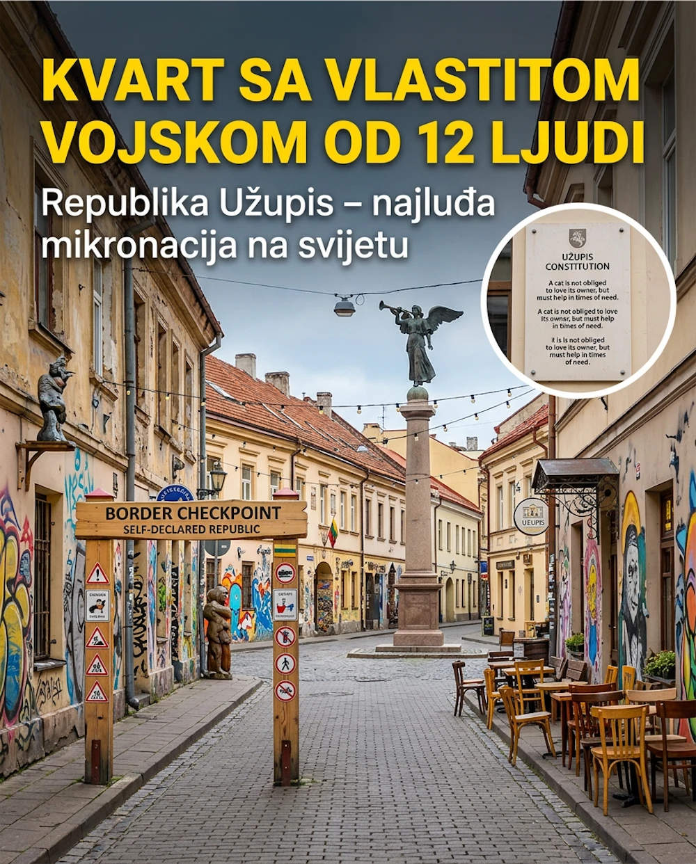 Zanimljivosti o Vilniusu: Kvart koji je proglasio nezavisnost i ima svoju vojsku od 12 ljudi