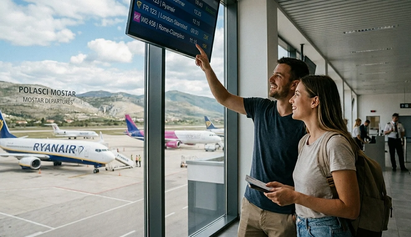 Jeftini letovi iz Mostara (OMO) – Sezonski letovi i rute 2026.