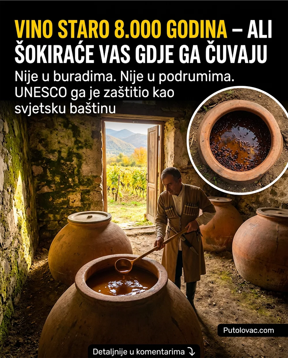 Putovanje u Gruziju: Nevjerovatna metoda pravljenja vina u glinenim ćupovima pod zemljom
