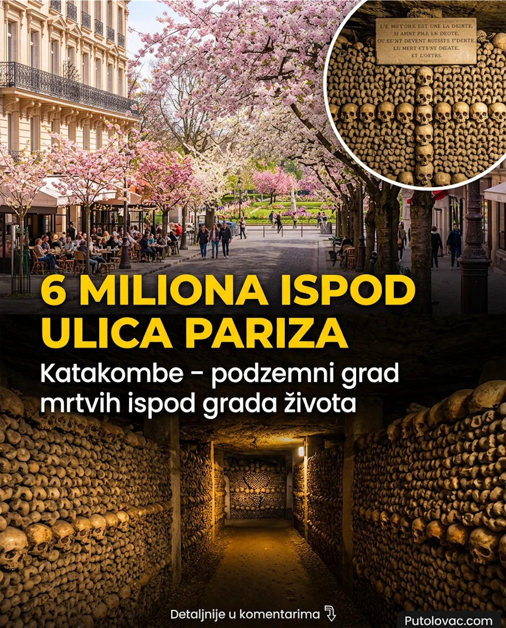 Proljeće u Parizu: Šta se krije u katakombama ispod ulica i zašto je tamo 6 miliona ljudi