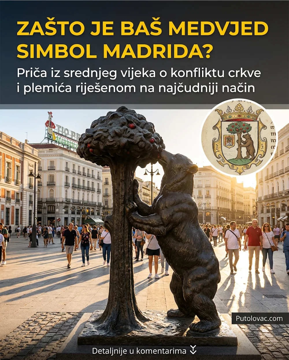 Putovanje u Madrid: Zašto se na glavnom trgu nalazi statua medvjeda i šta on zapravo jede