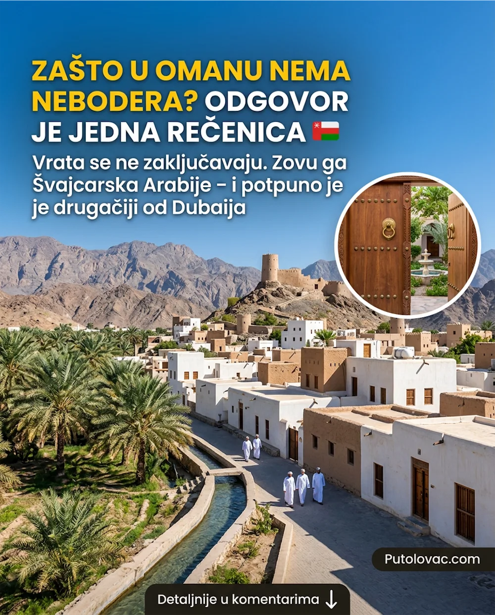 Zanimljivosti o Omanu: Zašto je ovo najmirnija zemlja arapskog svijeta bez ijednog nebodera