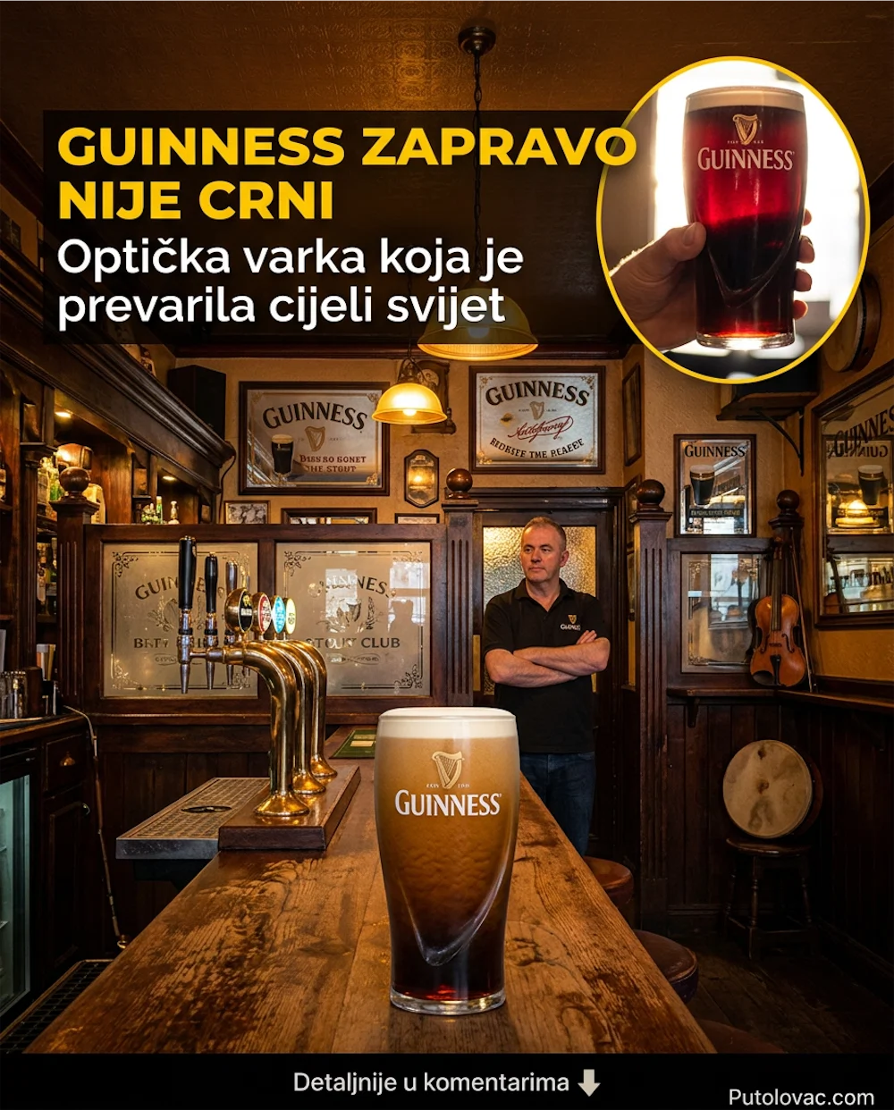 Zanimljivosti o Dublinu: Zašto je crna boja Guinness piva zapravo optička varka