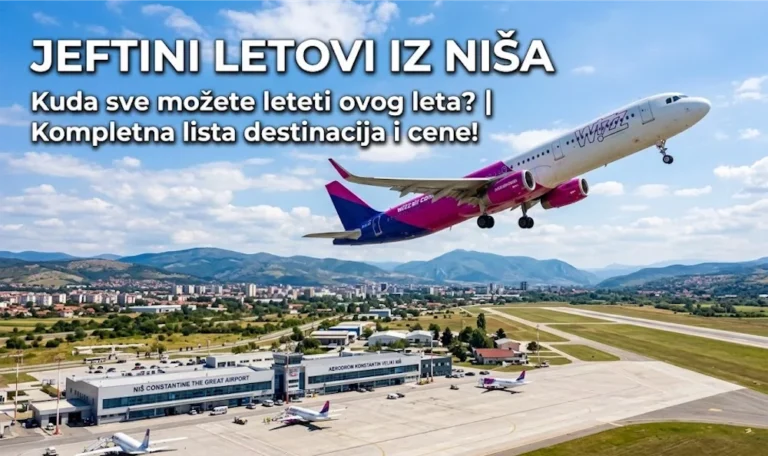 Jeftini letovi iz Niša (INI) – Najjeftinije avio karte 2026.