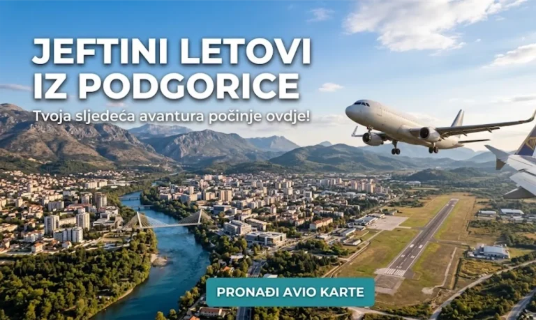 Jeftini letovi iz Podgorice (TGD) – Direktni letovi i cijene 2026.