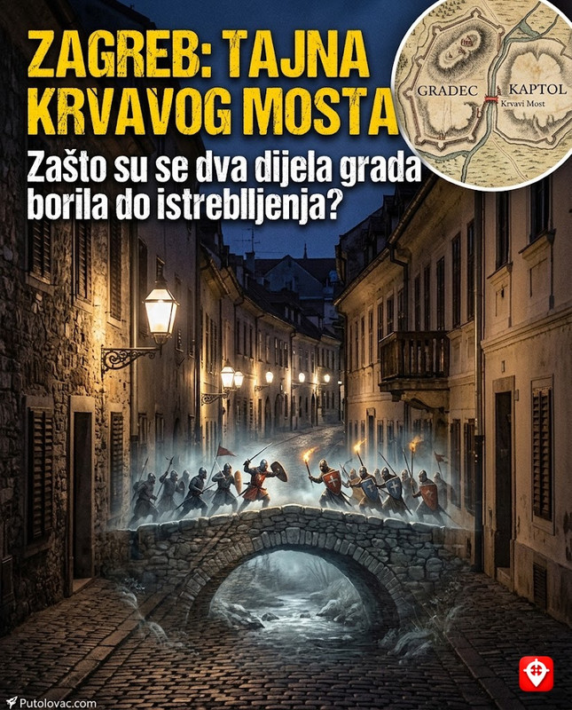 Krvavi most koji danas spaja dvije mirne ulice, a nekada je bio poprište rata dva grada