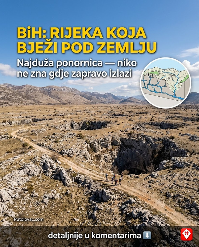 Rijeka Trebišnjica je bila najduža ponornica na svijetu, dok je moderni čovjek nije primorao da prestane da nestaje