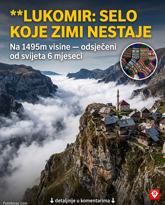 Selo Lukomir je tokom zime potpuno pusto, ali njegova istorija seže do vremena kada su tamo živjeli ljudi koje je crkva progonila