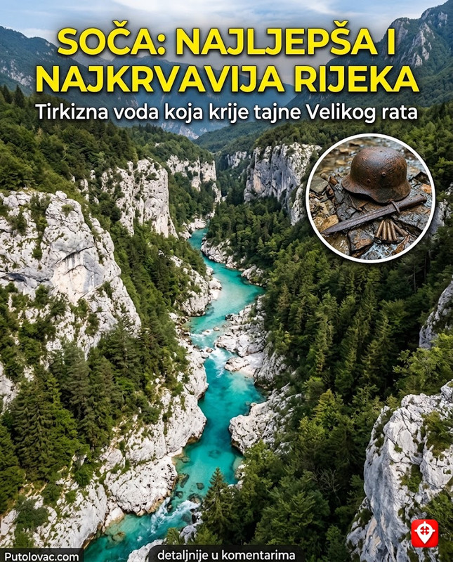 Smaragdna rijeka koja izgleda kao da je neko prosuo boju u nju, a krije groblje iz Prvog svjetskog rata