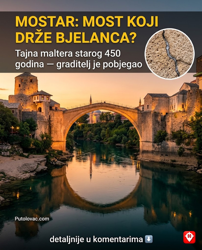 Stari most u Mostaru prkosi gravitaciji već 450 godina, a graditelj je navodno pobjegao jer nije smio gledati micanje skela