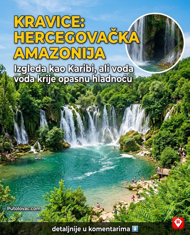 Vodopad Kravice izgleda kao prizor sa Kariba, ali voda u bazenima ispod slapova krije hladnoću koja može da zaustavi srce