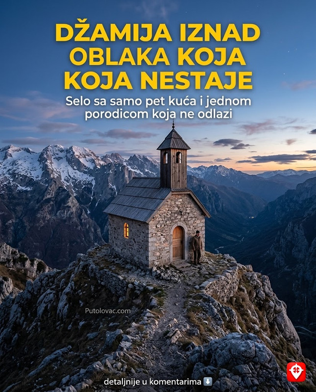 Na vrhu crnogorske planine stoji džamija u selu koje nestaje: Ostalo je pet kuća i jedna porodica koja ne odlazi