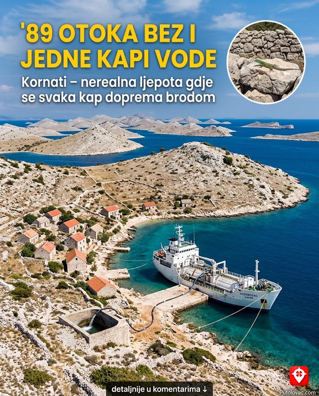 89 otoka, nijedan bez pitke vode: Na Kornatima se voda dovozi brodom već 70 godina — i to nikome ne smeta