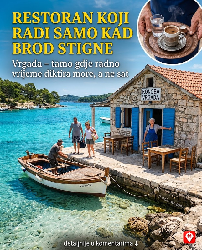 Najmanji restoran na Jadranu otvara vrata tek kada vaš brod priveže: Na otočiću živi samo jedan konobar i njegova žena