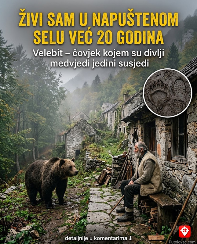 Posljednji stanovnik napuštenog velebitskog sela: Živi sam već 20 godina — a medvjedi su mu jedini susjedi koje posjećuje