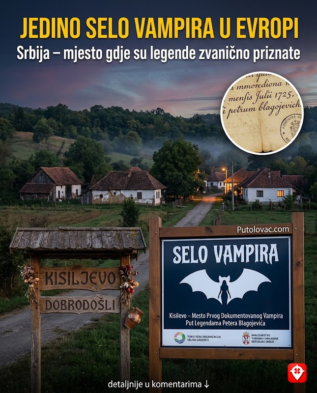 Jedino selo u Evropi s turističkom tablom koja najavljuje vampire — i to nije šala nego zvanična odluka opštine