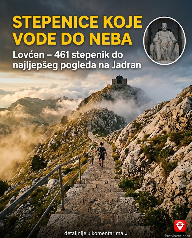 461 stepenica usječena u crnogorsku planinu: Na vrhu vas čeka mauzolej i jedinstven pogled na more i Albaniju u isto vrijeme