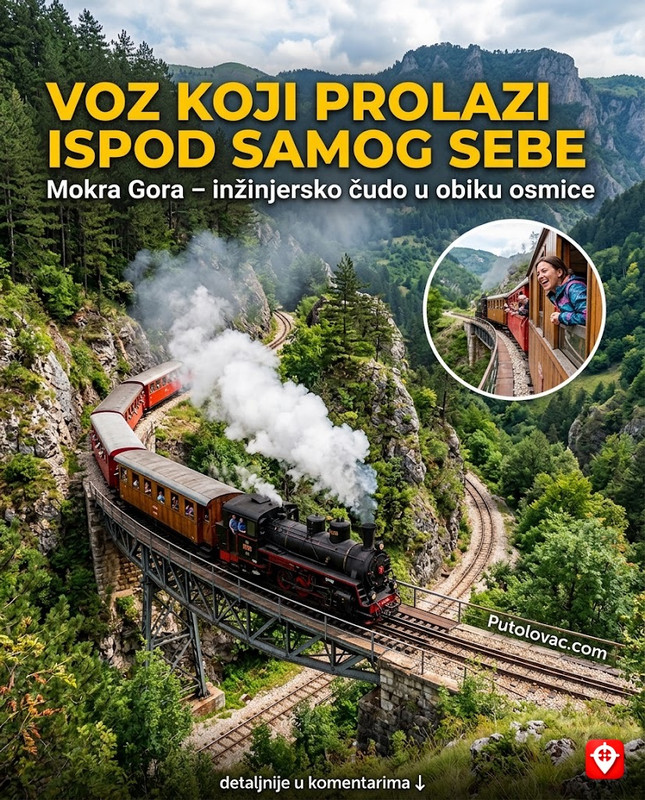 Ovaj voz u Srbiji pravi osmicu kroz planinu: Na jednoj tački putnici gledaju kroz prozor i vide sami sebe kako prolaze ispod