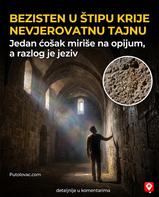 Bezisten u Štipu: Stari turski market gdje su se prodavali začini sa istoka, ali u jednom uglu se i dalje osjeća miris koji izaziva halucinacije. – Monumentalna građevina iz 16. vijeka. Zidovi su debeli i porozni, pa su decenijama upijali mirise egzotičnih začina, smole i opijuma koji su se tu prodavali, što se i danas može osjetiti pri visokoj vlažnosti.