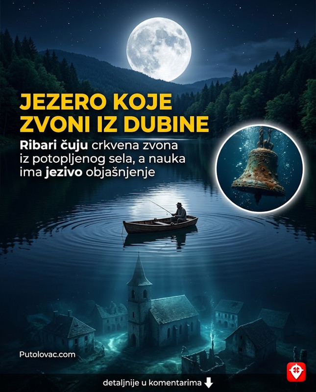 Jezero Sniježnica na Majevici: Voda koja krije potopljena sela, ali ribari tvrde da se tokom mirnih noći iz dubine čuje crkveno zvono. – Akumulaciono jezero nastalo za potrebe termoelektrane. Ispod vode se nalazi staro selo i crkva. Zvuk zvona je zapravo eho podzemnih gasova koji izlaze kroz potopljene objekte i stvaraju metalni zvuk.