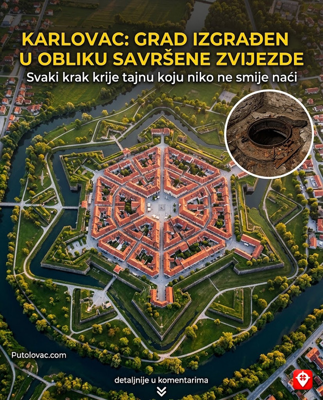 Karlovac, grad zvijezda: Tvrđava u obliku šestokrake zvijezde, ali svaki krak pokazuje na mjesto gdje je zakopano nešto što nikada ne smije biti nađeno. - Karlovac je građen kao idealni renesansni grad u obliku zvijezde. Svaki bastion (krak) imao je svoju vojnu svrhu. Legenda o zakopanom blagu je povezana sa tajnim arhivama vojnih inženjera koji su gradili grad.