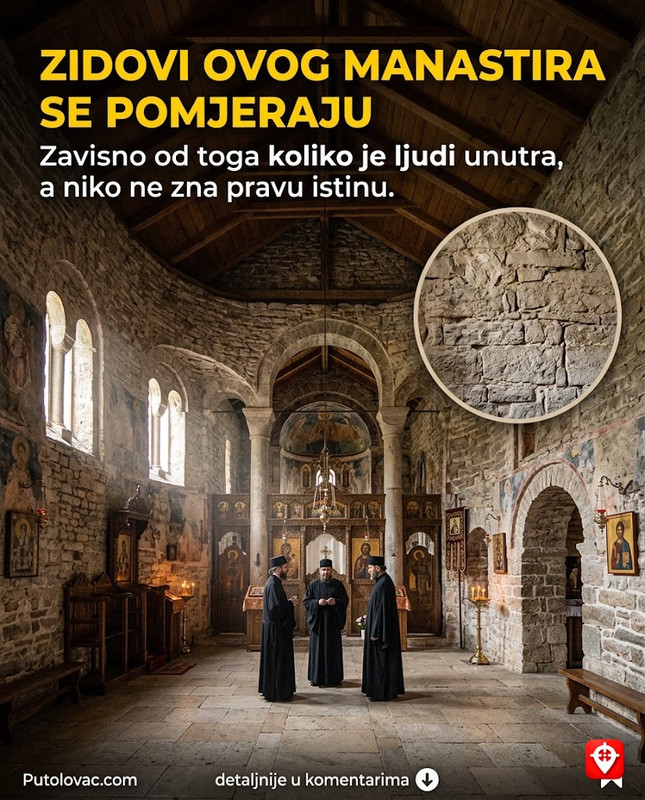 Manastir Liplje: Svetinja podno planine Borja koja je građena tako da se njeni zidovi pomjeraju zavisno od toga koliko je ljudi unutra. – Manastir iz 13. vijeka. Građen je od specifičnog kamena i po principima koji omogućavaju mikro-dilatacije. Osjećaj “pomjeranja zidova” je zapravo akustična varka uzrokovana kružnim oblikom unutrašnjosti crkve.