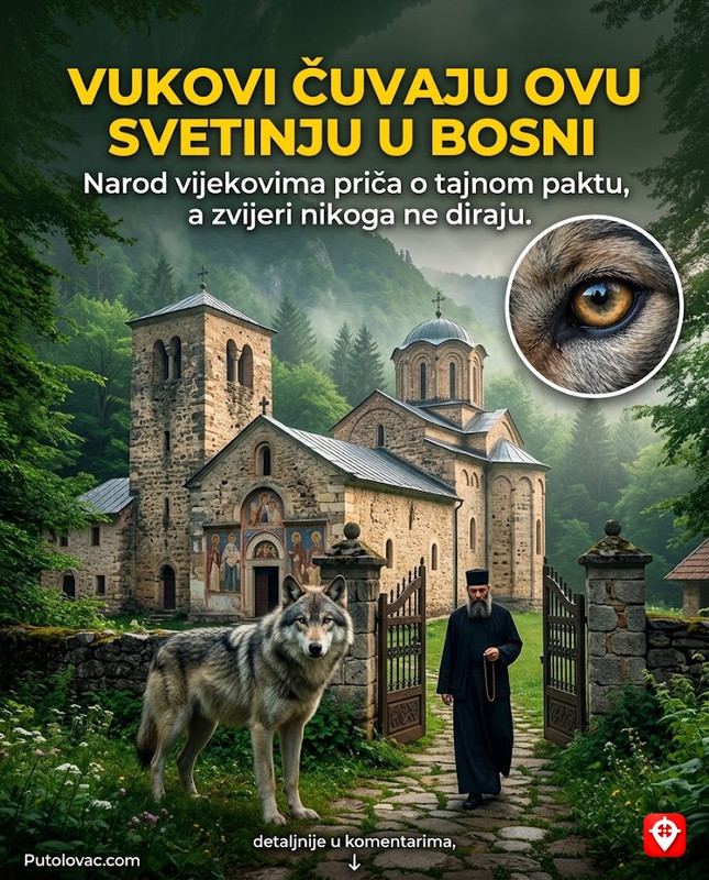 Manastir Papraća: Zadužbina Nemanjića u šumama gdje vukovi ne napadaju ljude, a razlog tome je jedna tajna koja se prenosi sa koljena na koljeno. – Jedan od najvećih manastira u BiH. Prema legendi, vukovi čuvaju manastirsko imanje jer su monasi vijekovima živjeli u simbiozi sa prirodom i hranili divlje životinje tokom teških zima.