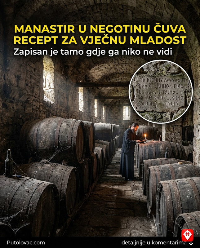 Manastir Sv. Đorđe u Negotinu: Svetinja koja čuva tajne o vinu koje daje vječnu mladost, ali recept je zapisan na mestu koje niko ne može da vidi. – Manastir u poznatom vinskom regionu Tikveš. Legenda o vinu je povezana sa tradicijom monaha koji su pravili specifična ljekovita vina sa travama, čiji su recepti čuvani kao najstroža tajna u kriptama.