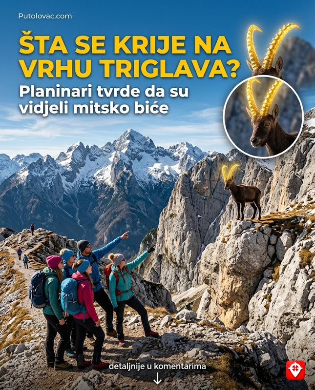 Planina Vogel: Pogled na Triglav koji oduzima dah, ali planinari tvrde da su na vrhu vidjeli zlatne rogove mitskog bića. – Vogel nudi najbolji pogled na Julijske Alpe. Zlatorog je mitska divokoza sa zlatnim rogovima koja čuva blago Triglava. “Viđenja” su zapravo refleksije sunca na rogovima običnih divokoza koje žive na nepristupačnim stijenama.