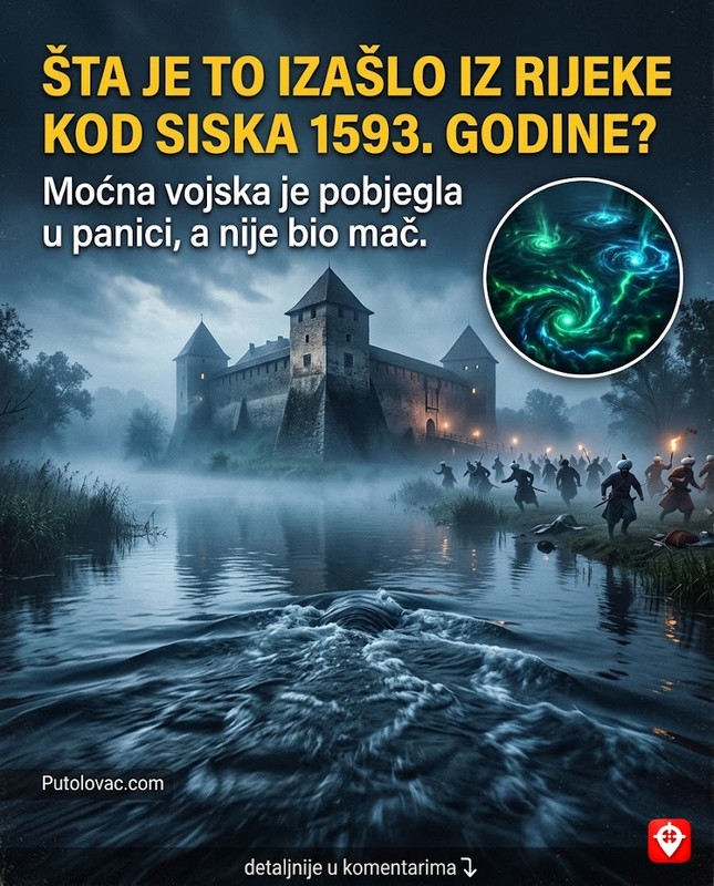 Stari grad u Sisku: Mjesto gdje je zaustavljena moćna vojska, ali pobjedu nije odnio mač, već nešto što je izašlo iz rijeke te noći. – Bitka kod Siska 1593. bila je ključna za odbranu Evrope. Tvrđava je trouglastog oblika na ušću Kupe u Savu. Legenda kaže da je gusta magla i neobičan huk rijeke natjerao tursku vojsku u paniku i povlačenje.