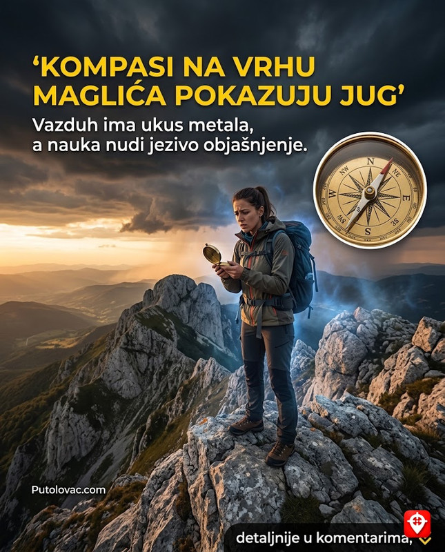 Uspon na Maglić: Najviši vrh države gdje kompasi pokazuju na jug umjesto na sjever, a vazduh ima ukus metala. – Maglić je visok 2386 mnv. Zbog visoke koncentracije magnetita u stijenama vrha, dolazi do lokalnih magnetnih devijacija. “Ukus metala” je osjećaj ozona i visoke koncentracije jona u vazduhu pred oluju.