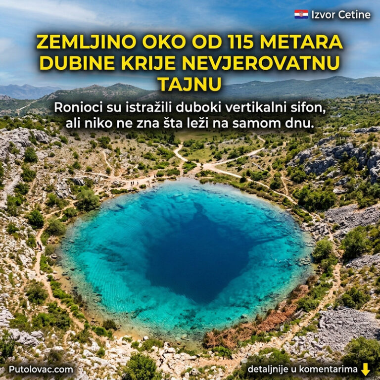 DA LI JE OVO NAJDUBLJI BEZDAN NA BALKANU? Pogledajte tirkizno “Zemljino oko” čiju dubinu ni ronioci ne mogu da izmere! 😱👁️