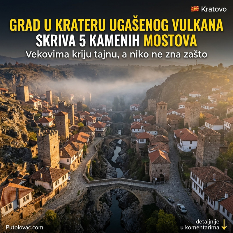 GRAD IZGRAĐEN U KRATERU VULKANA?! 😲 Skriva čak 5 kamenih mostova i kule osmatračnice, a za ovo mesto malo ko zna! 🌋👇