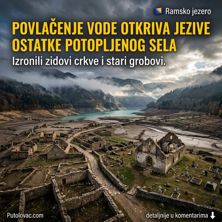 KAD VODA OPADNE, IZRANJA JEZIV PRIZOR: Pogledajte šta se zapravo krije na dnu ovog prelepog tirkiznog jezera! 😱⛪💀