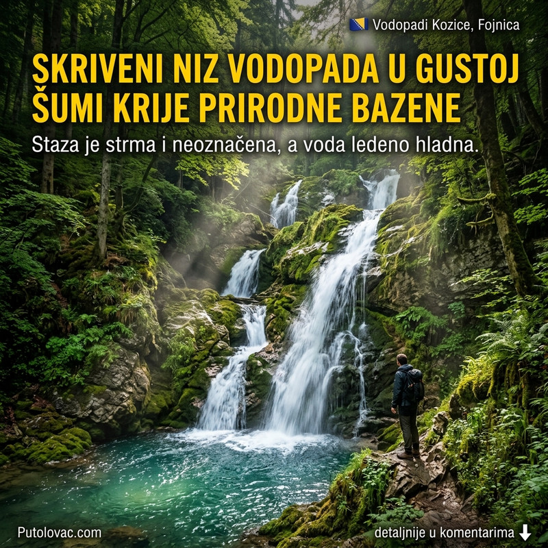 DA LI JE OVO NAJSKRIVENIJI RAJ U BIH? Vodopadi do kojih vodi strma, neobeležena staza kriju ledenu tajnu koja će vas potpuno šokirati! 🌲😱💦