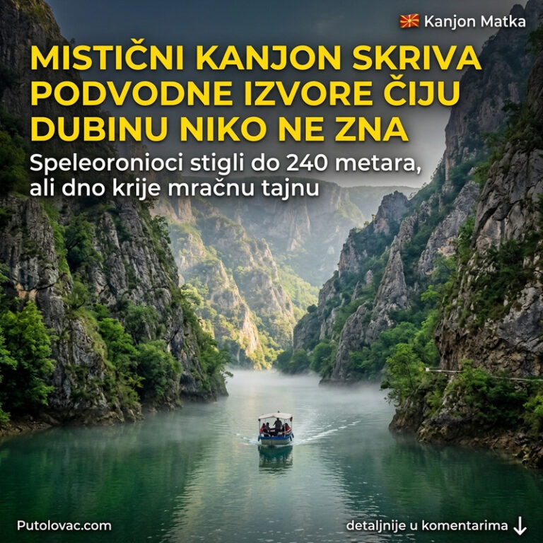 DUBINA KOJU NIKO NIJE IZMERIO! 😱 Šta krije tirkizni bezdan pećine Vrelo u kanjonu Matka? 🚣♂️👇