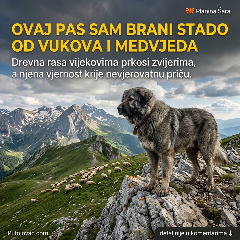 VUKOVI I MEDVEDI MU NE MOGU NIŠTA! Upoznajte drevnog zaštitnika planine Šare od kojeg predatori beže glavom bez obzira! 🐕💥
