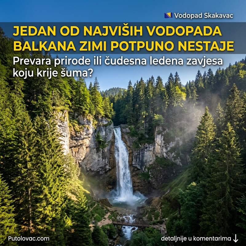 SARAJEVO KRIJE GOROSTASA OD 98 METARA! 🌊 Kada vidite šta se sa ovim vodopadom dešava zimi, odmah ćete spakovati kofere! 🥶🧊