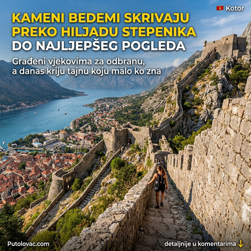 PREKO 1000 STEPENIKA DO RAJA? 😱 Ovu crnogorsku tvrđavu gradili su punih 10 vekova, a pogled sa vrha krije nešto neverovatno! 👇